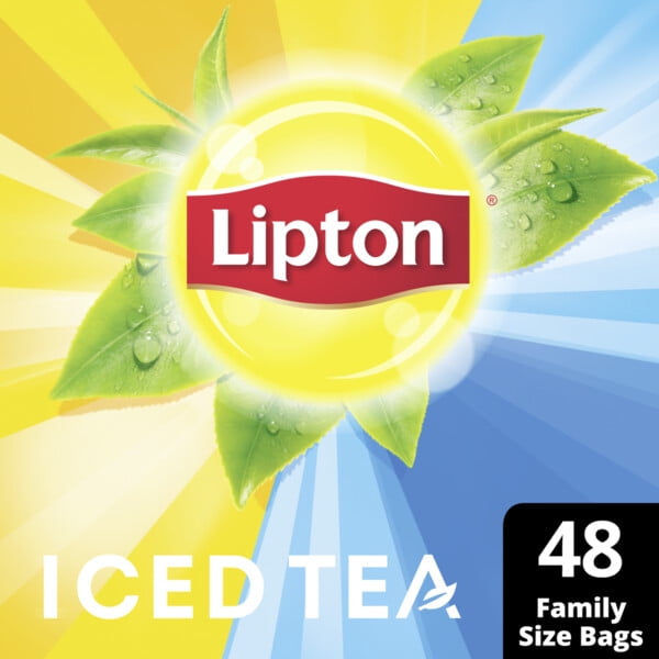 Lipton FamilySize Iced Tea Bags Unsweetened Tea 12 oz, 48 Count