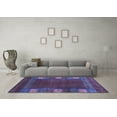 thumbnail image 3 of Ahgly Company Indoor Round Abstract Blue Contemporary Area Rugs, 8' Round, 3 of 4