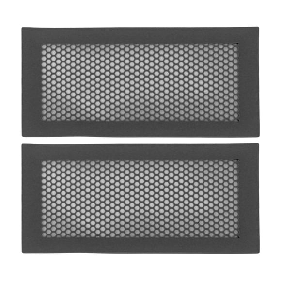 2 cubiertas de ventilación a prueba de bebés, de silicona suave y segura para el suelo del hogar, para atrapar residuos, cabello, insectos, color negro.