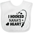 thumbnail image 3 of Inktastic I Hooked Nana's Heart with Fishing Rod Boys or Girls Baby Bib, 3 of 4