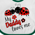 thumbnail image 4 of Inktastic My Daddy Loves Me with Cute Ladybugs Boys or Girls Baby Bib, 4 of 4