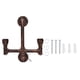thumbnail image 3 of Lámpara de pared de hierro, lámpara con diseño de tubería de agua de doble cabezal, lámpara de pared Steampunk con casquillo E27 para decoración de interiores industriales, 220V, 3 of 8