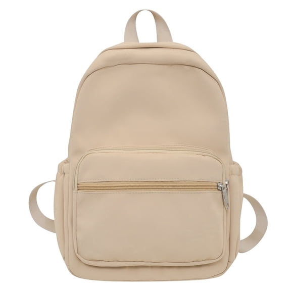 ZROVA Minimalist Solid Color Backpack for Women & Students - Versatile School & Commute Bag, Lightweight Fashion Daypack (Black/White/Purple/Khaki)