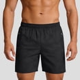 thumbnail image 5 of DeHolifer Running Shorts for Men Plus Size Quick Dry Elastic Waisted Lightweight Athletic Shorts with Zipper Pockets Black 3XL, 5 of 8