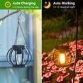 thumbnail image 2 of Solar Lanterns Outdoor Waterproof, 4 Pack Upgraded Metal Hanging Solar Lights Outdoor Lanterns, Brighter Auto On/Off Outdoor Hanging Lantern for Yard Patio Pathway Porch Garden Decor, 2 of 8