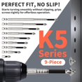 thumbnail image 4 of K5  Resistant 9-  Drill Bit Set - High-  drill bit set | Anti-Slip Design & Cr-V Steel | Includes Storage Case, 4 of 7