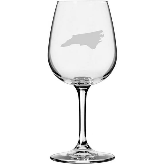 North Carolina States Etched 12.75oz All Purpose Libbey Wine Glass
