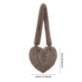 thumbnail image 3 of Bolso de hombro peludo para mujer, bolso informal con forma de corazón de amor, bolso elegante para chica con cadena suave, 3 of 8