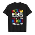 thumbnail image 4 of Girls Summer Tops Size 6 Letter Print Cotton Tee Tops Pull-On Back To School Supplies for Kids autism spectrum disorder Summer Blouse for Girls Black,110, 4 of 4