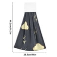 thumbnail image 3 of Vintage Thunderstorm Pattern 2 Pack 14''x18'' Hand Towels Soft Coral Fleece Quick Dry Hook and Loop for Kitchen Bathroom, 3 of 7
