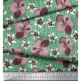thumbnail image 2 of Soimoi Poly Georgette Fabric Leaves & Lily Floral Decor Fabric Printed Yard 42 Inch Wide, 2 of 6