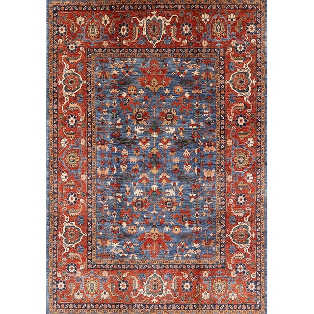 Ahgly Company Rectangle Intérieur Milieu du Siècle Moderne Feu Brique Rouge Tapis de Zone Orientale, 2' x 3'