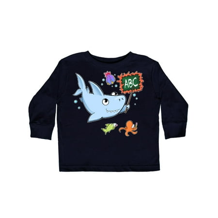 

Inktastic Teacher Shark with School of Fish Gift Toddler Boy or Toddler Girl Long Sleeve T-Shirt