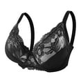 thumbnail image 3 of Bralettes de encaje con posición de corazón alto, sujetador push-up, ropa interior cómoda y transpirable para mujer, 3 of 6