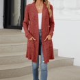 thumbnail image 3 of Women's Thick Cardigan Long Knit Cardigan Long Sleeve Jacket with Pockets Clothing, 3 of 9