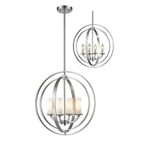 4 Light Pendant in Architectural Style 19.88 inches Wide By 20.63 inches High-Brushed Nickel Finish Bailey Street Home 372-Bel-2272699