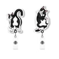 thumbnail image 1 of WIRESTER Set 2pcs Design Acrylic Key Card Holder Belt Clip Reel Id Badge Retractable - Playful Tuxedo Cat (S1) & Playful Tuxedo Cat (S3), 1 of 6