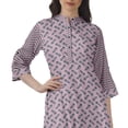 thumbnail image 6 of Moomaya Cotton Tunic Roll Up Sleeves Women Printed Kurti Knee Length Summer Kurta, 6 of 6