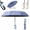 Blue, variant on Creative Ring Buckle Windproof Reinforced Umbrella, Portable Automatic Folding Umbrella with Dual-Rib Structure, Reflective Strip, UPF 50+ Fold