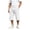 White, variant on QSXADF Men's Capris Elastic Waist Drawstring Shorts Summer Sweat Shorts Over Knee Length Solid Drawstring Pocket Breathable Capris Men's Casual Trousers