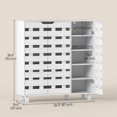 thumbnail image 3 of HOMCOM Armoire à Chaussures, Armoire de Rangement pour 20 Paires de Chaussures, Blanc, 3 of 10