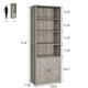thumbnail image 2 of Yeshouse Estantería de Madera de Seis Capas de 71.4 Pulgadas, Estante de Almacenamiento de Exhibición de Estilo industrial, Estantería Estilo Granja con Puertas, 2 of 8