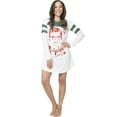 thumbnail image 2 of A Christmas Story Womens' Ralphie Nightgown Sleepwear Holiday Athletic Varsity-Style Long-Sleeve Loungewear, 2 of 5