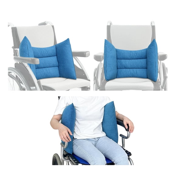 Lateral Support Cushion for Wheelchair Back, Pressure Relief Folding Pads for Improved Posture, Sitting Assistance Wedge for Elderly and Disabled Individuals, Ideal for Recliner Wheelchairs