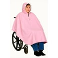 thumbnail image 2 of TAN Water Repellant Hooded Wheelchair Poncho Cape with Polar Fleece Lining, 2 of 5