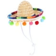 thumbnail image 5 of Nishuna Small Mexican Sombrero Hat with Chin Strap for Carnival, Holiday, Party, Fiesta, Costume, and Celebration, 5 of 5