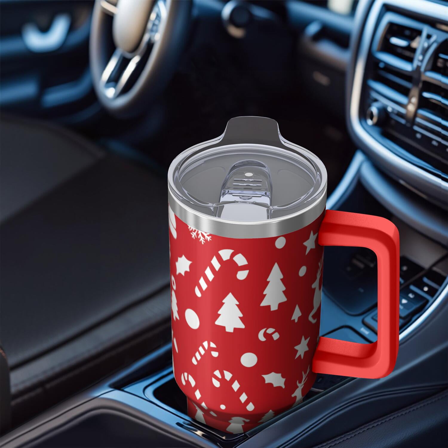1pc 40 oz Christmas Tumbler with Lid and Straw Stainless steel Insulated tumblers Cute water bottle Travel/Gym coffee tumbler Gifts for Women/men