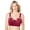 Pomegranate Floral Embroidery, variant on Women's Plus Size Front-Close Embroidered Wireless Posture Bra