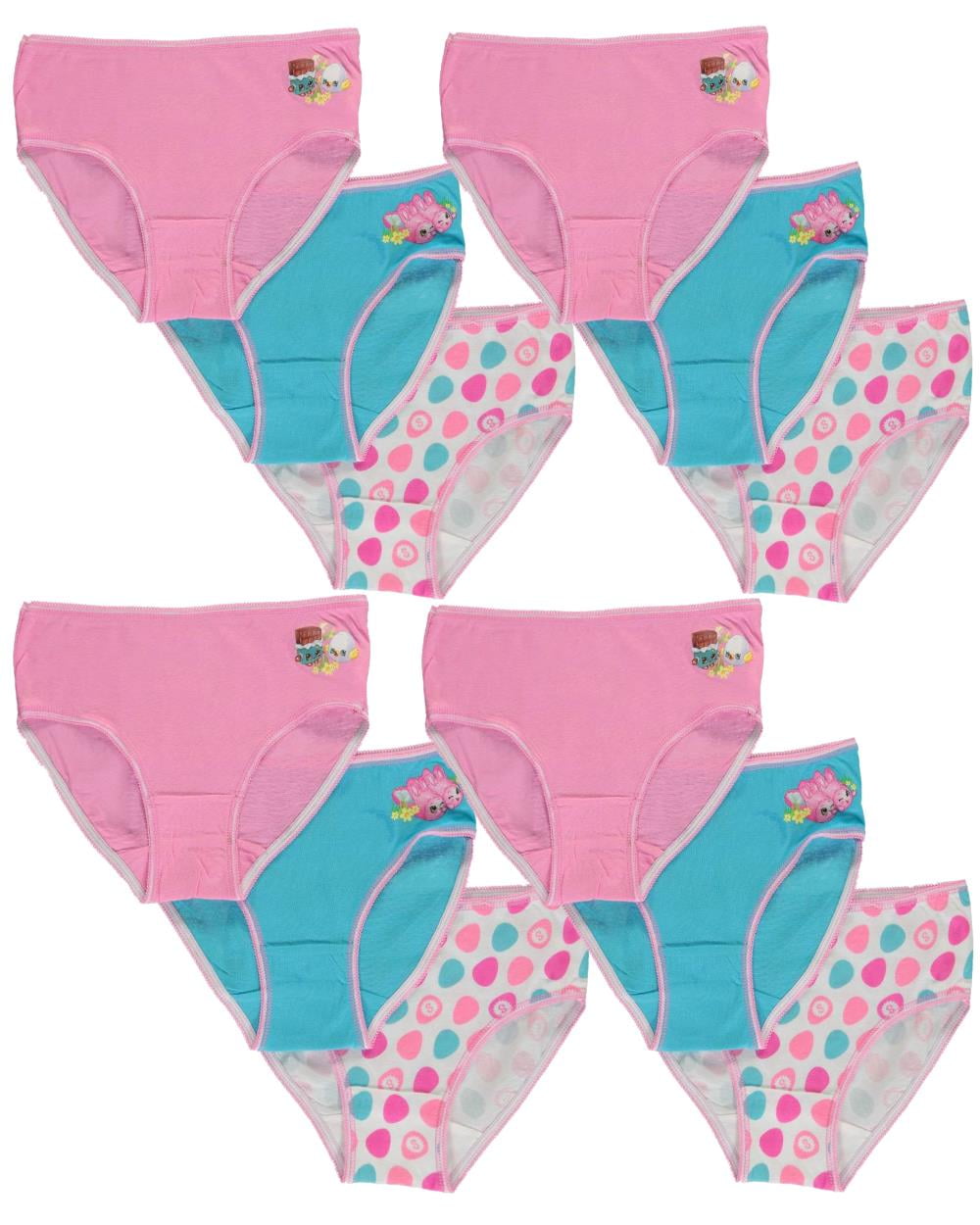 Girls' Underwear 12 Pack Briefs Cotton Hipster Panties Sizes 4