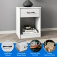 thumbnail image 5 of Mainstays Ardent Nightstand with 1 Drawer, White, 5 of 18