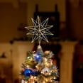 thumbnail image 4 of Ornativity Sparkly Wire Star Gold Metal Christmas Tree Topper, 1.3", 4 of 6