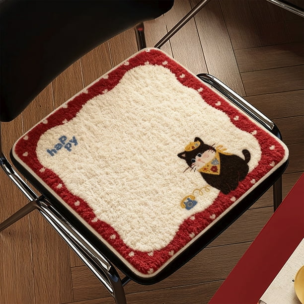 Cojín de asiento flocado Este cojín de silla es ultra suave, cómodo, transpirable y fácil de transportar. Es adecuado para usar en la cocina, el comedor, la sala de estar y el dormitorio. Artículos es