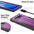 thumbnail image 4 of ExoGuard For  Google Pixel 7A Case, Rubber Shockproof Full-Body Phone Case with Kickstand (Purple), 4 of 8