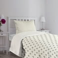 thumbnail image 3 of Ambesonne Geometric Quilted Bedspread Set 2 Pcs, Pale Colored Dots, Twin Size, Black and White, 3 of 5