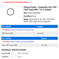thumbnail image 2 of Exhaust Gasket - Compatible with 1985 - 1988 Toyota MR2 1.6L 4-Cylinder 1986 1987, 2 of 2