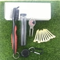 thumbnail image 3 of Elegantoss 5 in 1 Golf Club Cleaner Set including Groove Cleaner Brush Set with Groove Sharpener,Magnetic Ball Marker cum Divot Repair & 10 Wooden Tee's for Golfers, 3 of 3