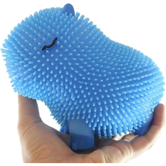 1 Capybara 6" Puffer Air- Filled Squeeze Stress Balls - Large Rodent - Sensory, Stress, Fidget Toy (RANDOM COLOR)