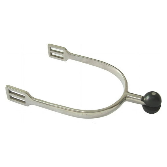 AJ Tack Ladies Stainless Steel Soft Touch Rubber End English Spurs