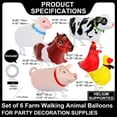 thumbnail image 2 of Globos LHOAVWE para niños de Walking Farm Animals, paquete de 6, 2 of 7