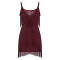 thumbnail image 5 of Viikei Summer Dresses for Women 2025 Plus Dresses for Women Plus Size Women Dress Clearance Sale Plus Dresses for Women 2025 Solid Tassels Sequins Thin Camis V- Neck Dress, 5 of 9