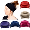 thumbnail image 5 of TUWAFE Wide Headbands for Women, Head Bands for Women's Hair, Workout Headbands for Women, Hair Accessories for Women, Stretchy Headbands for Women, Black One Size, 5 of 7