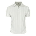 thumbnail image 5 of Mens Shirts Short Sleeve, Business Casual Shirts for Men Short Sleeve Knit Classic Loose Fit Golf Collared Shirt Mens Beach Clothes, 5 of 7