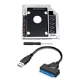 thumbnail image 1 of 2 Pcs Accessories: 1 Pcs 2Nd HDD HD SSD Enclosure Hard Drive Case Tray & 1 Pcs Hard Drive Adapter Cable, 1 of 7