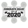 Party City White Graduation Wall Decorating Kit, Includes a Large Banner