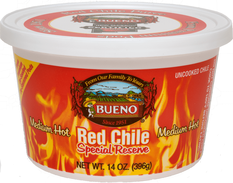 Bueno Foods BUENO® Special Reserve Medium Puree Red Chile, 14 oz (Frozen) Chile Tub