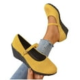 thumbnail image 5 of Wensltd Wedge Shoes for Women Suede Soft Bottom Comfortable Casual Walking Shoes, 5 of 9